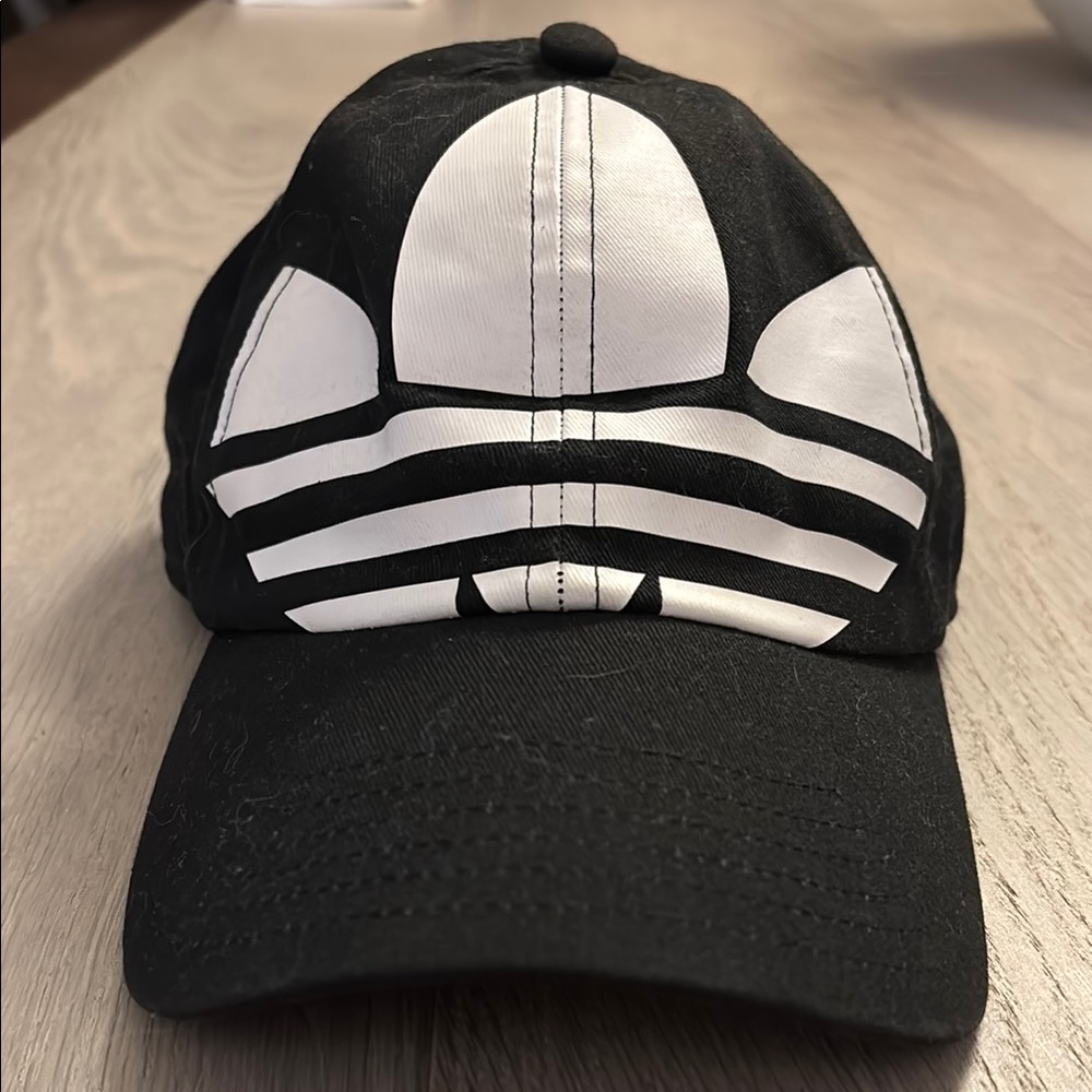 Original Adidas Logo Black Cap with White Logo